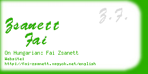 zsanett fai business card